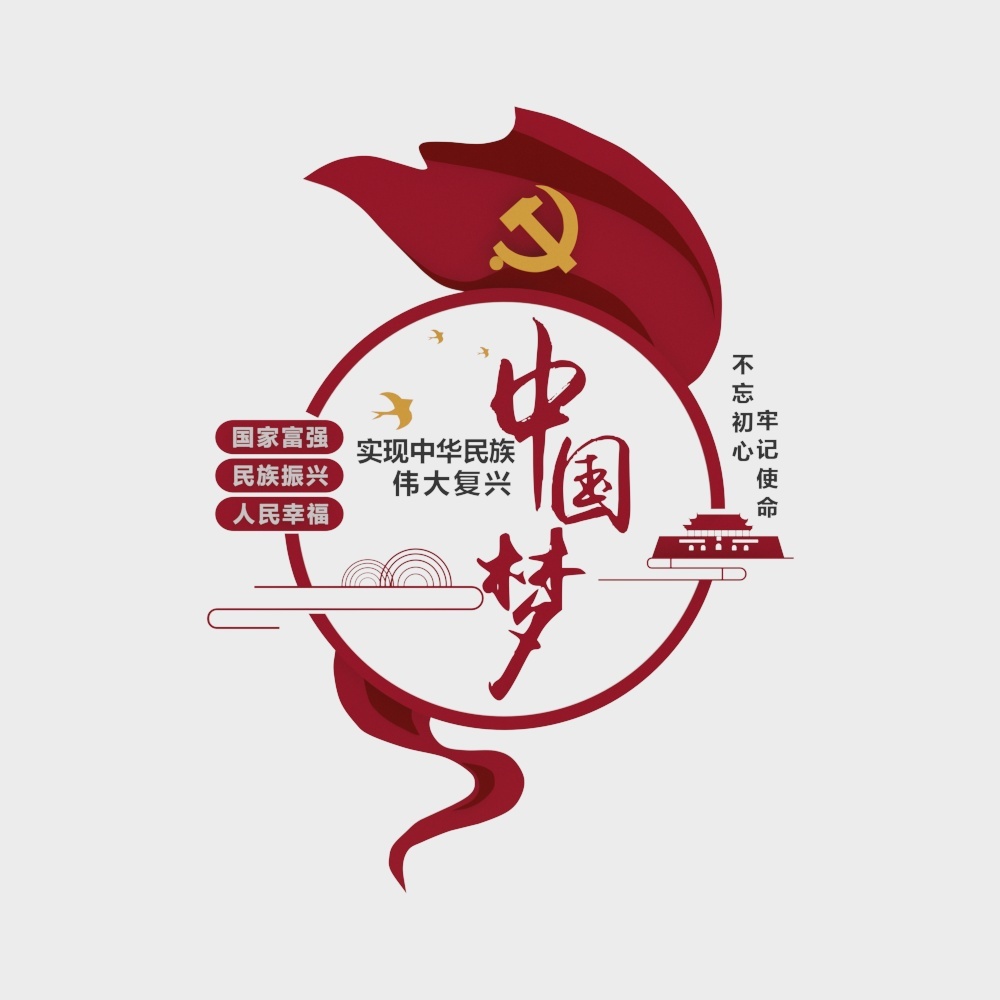 党员活动文化墙 中国梦