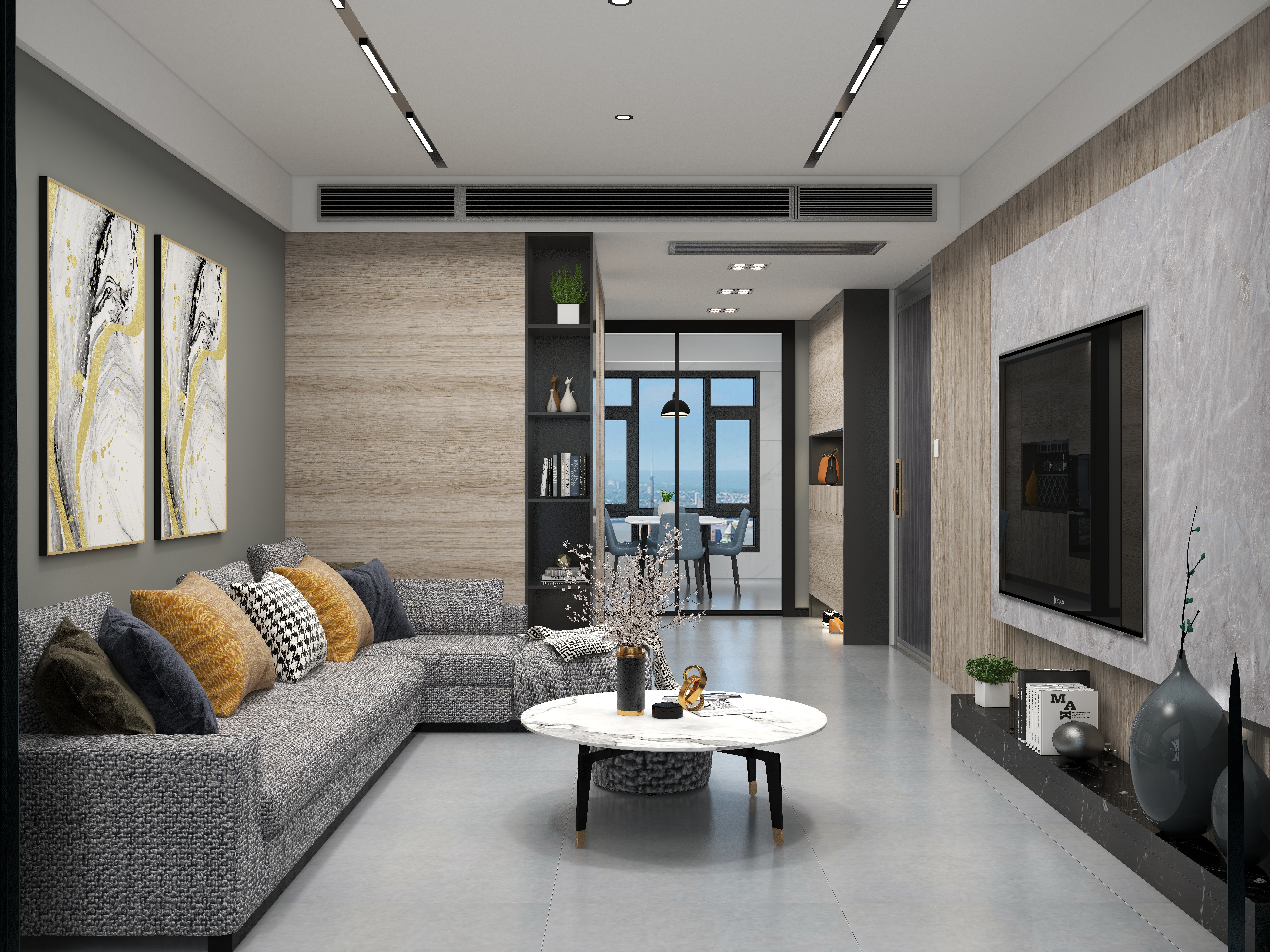 周倩-现代简约三居吉利花园小区-装修设计方案