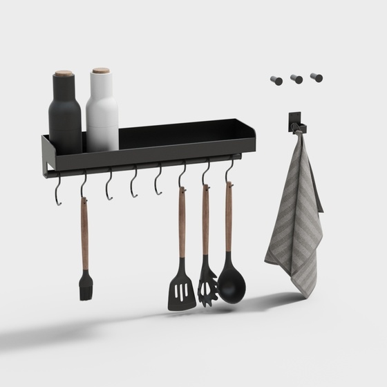 Modern kitchen hardware accessories wall rack