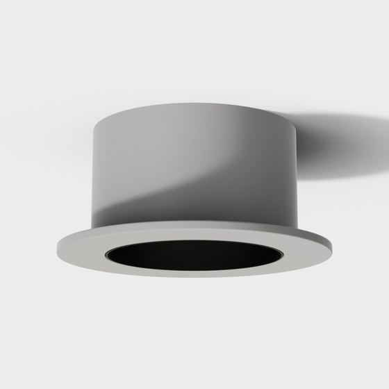 Modern Black Light Fixture 3D Model
