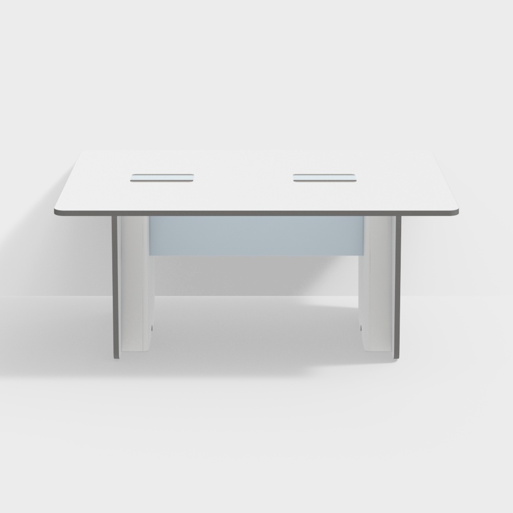 简约后现代-TK33B-办公家具钢脚会议桌钢脚会议桌洽谈桌培训桌接待桌3D模型