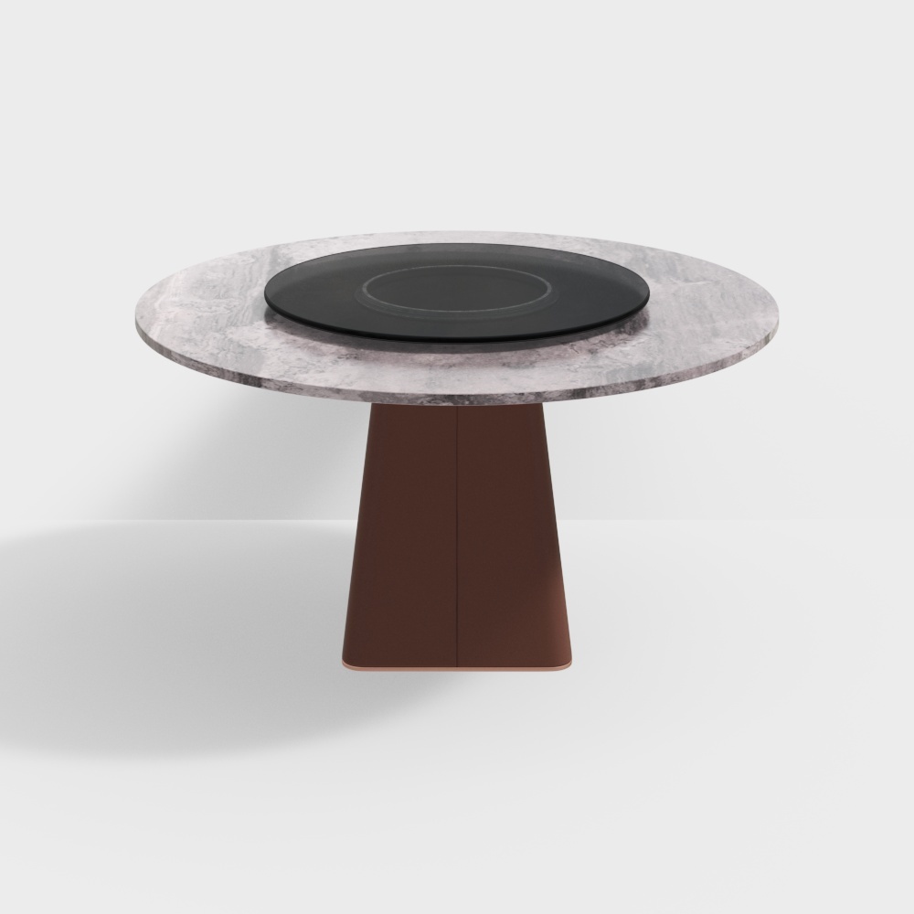 NH2123L-ZP转盘餐桌3D模型