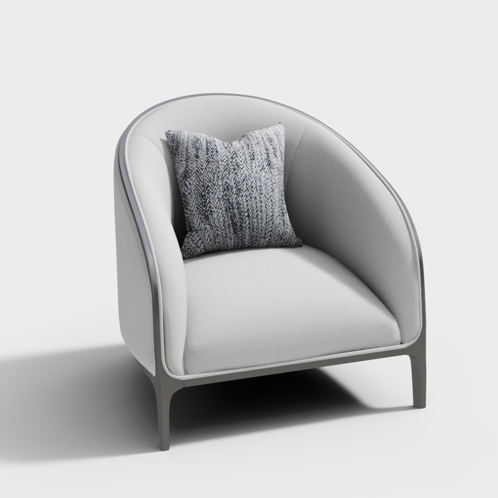 诺丁山-NH1826-休闲椅3D模型