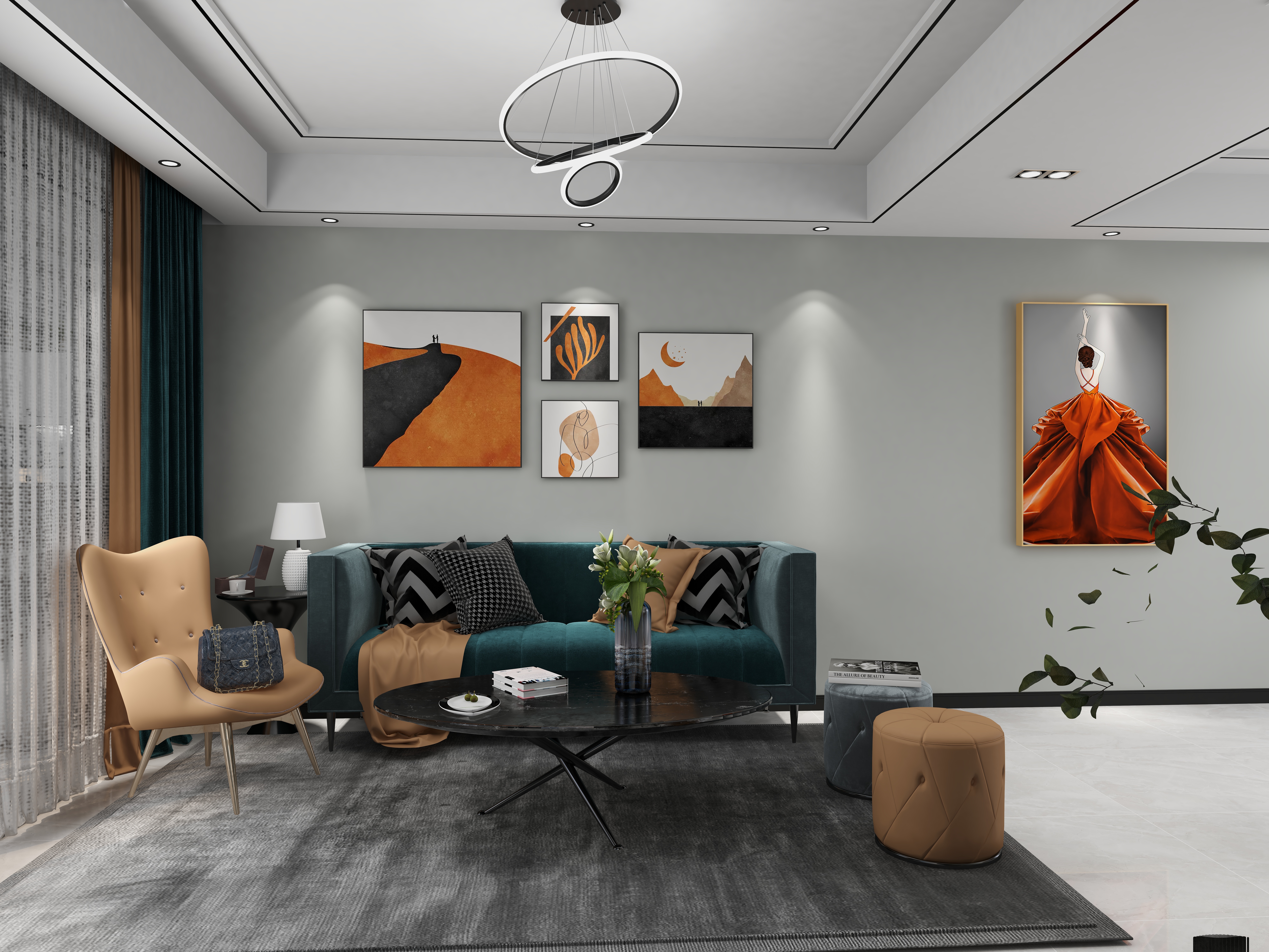 成红-御江府5栋现代简约黑白风-装修设计方案