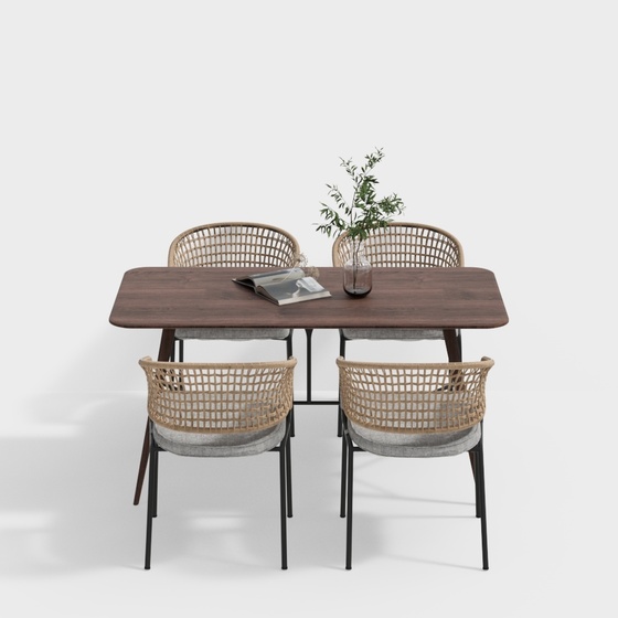 Scandinavian Dining Sets,brown