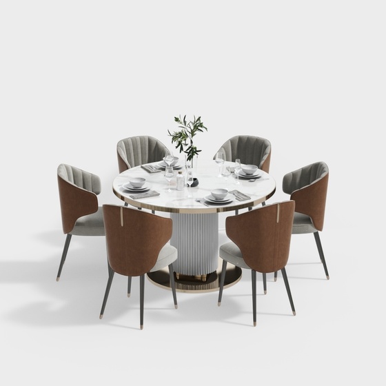 Luxury Dining Sets,brown