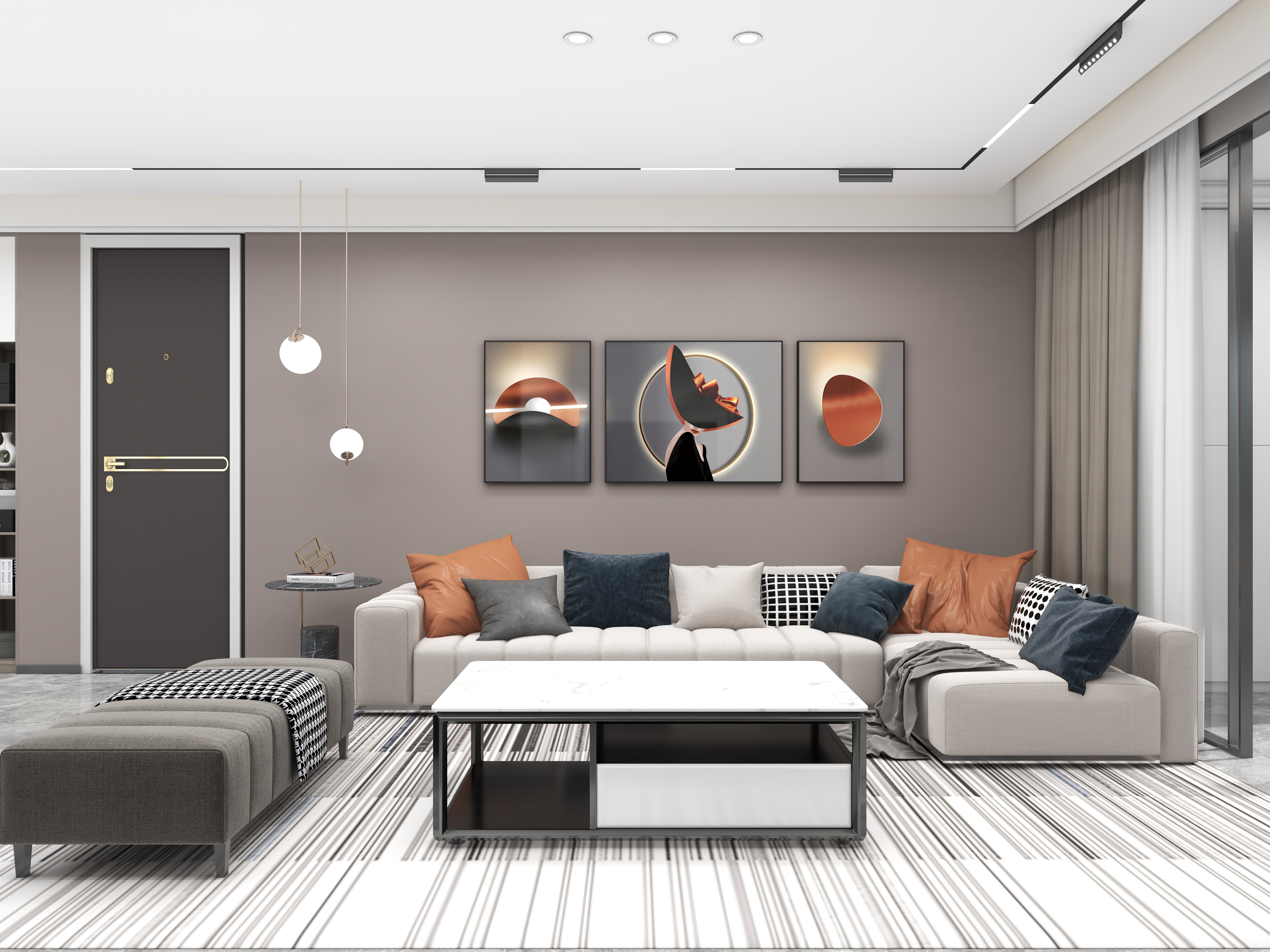 空间设计颜斌-两居现代轻奢风格-装修设计方案