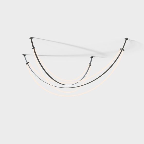 modern chandelier rope linear