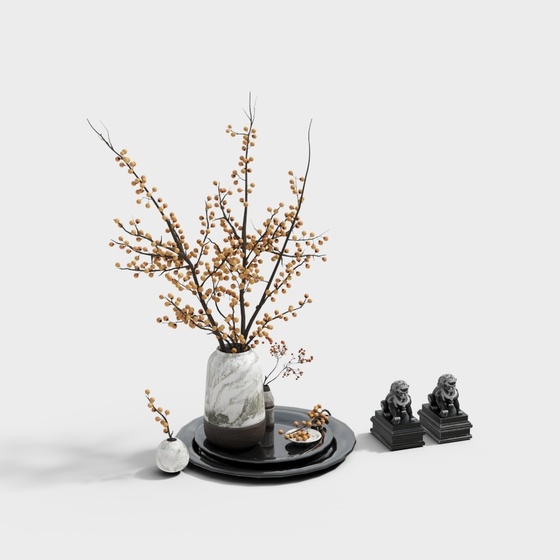 New Chinese style vase ornaments combination