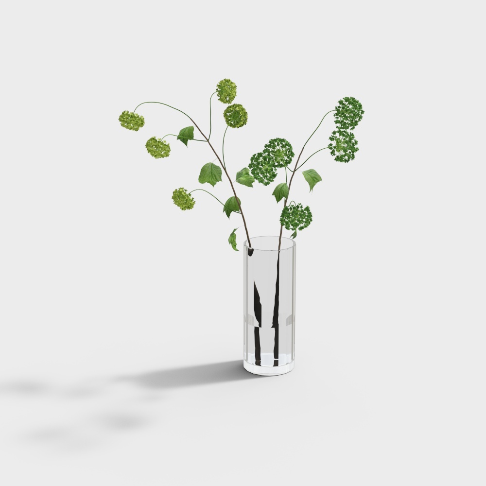 现代花瓶花艺水生植物