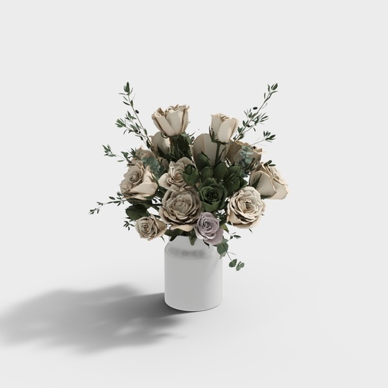 Modern Flower,Flowers,Green+Gray