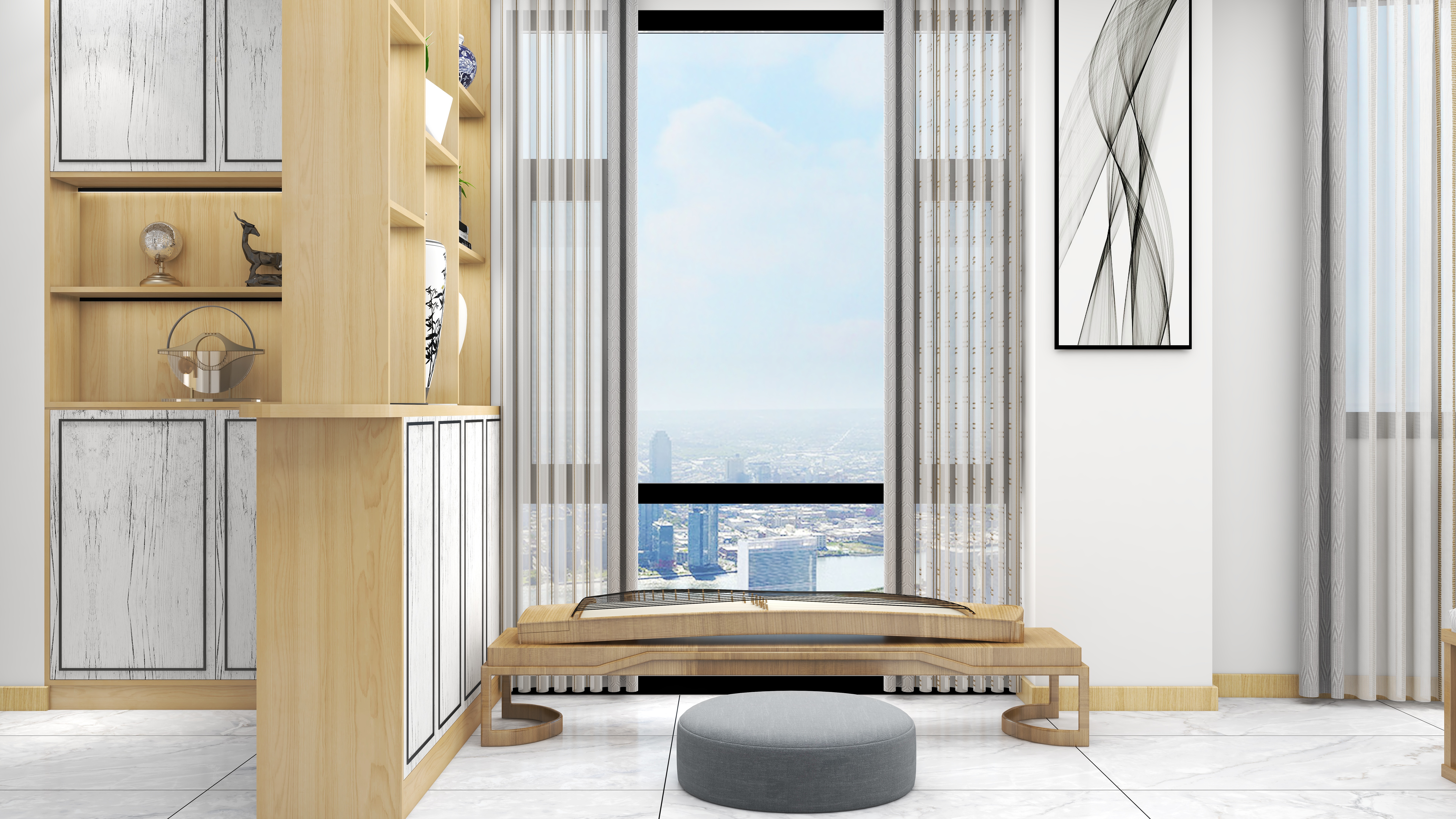 沂杋-260平复式别墅新中式原木风-装修设计方案