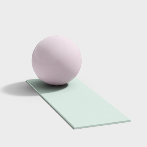 Modern yoga room yoga mat pink ball