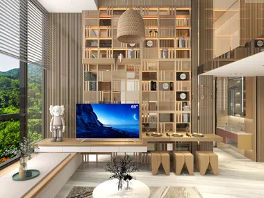 廸偉-現代雅居-41方現代原木LOFT装修效果图