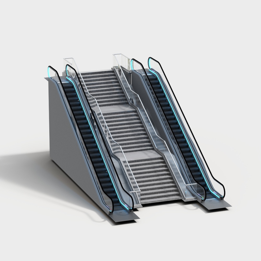 现代大扶手电梯3D模型