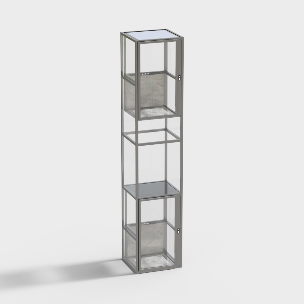 现代别墅观光电梯3D模型
