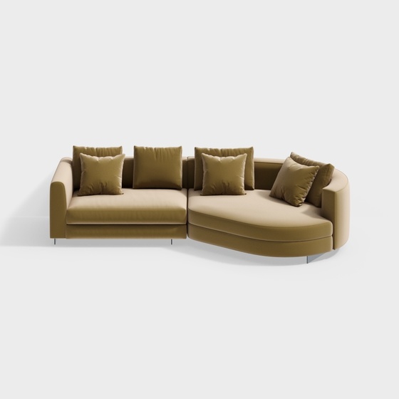 Modern Seats & Sofas,3-seater Sofas,Three-seater Sofas,earth color