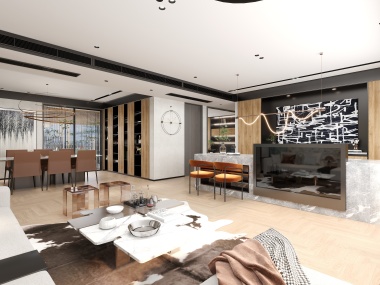 陈辉-创意造-海安-239平方现代3居装修效果图