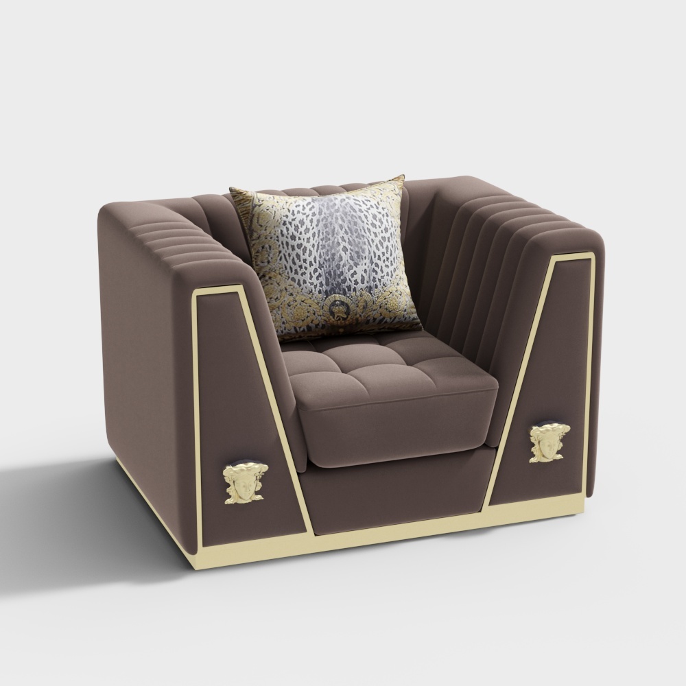 绒布金属单人位-FSZ-02-光之屋3D模型