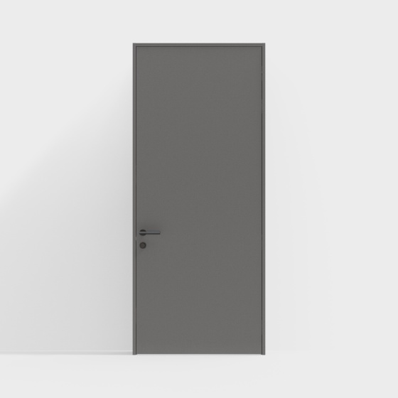 Wooden door-interior door-DAA standard door-round handle-2350-grey