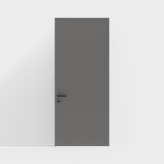 Wooden door-interior door-DAA standard door-square handle-2350-grey