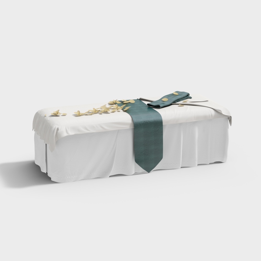 现代绿色按摩床3D模型