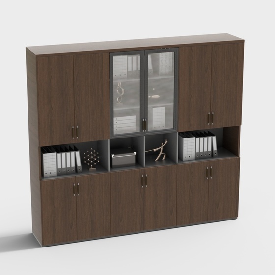Brown File Cabinets 3D Model