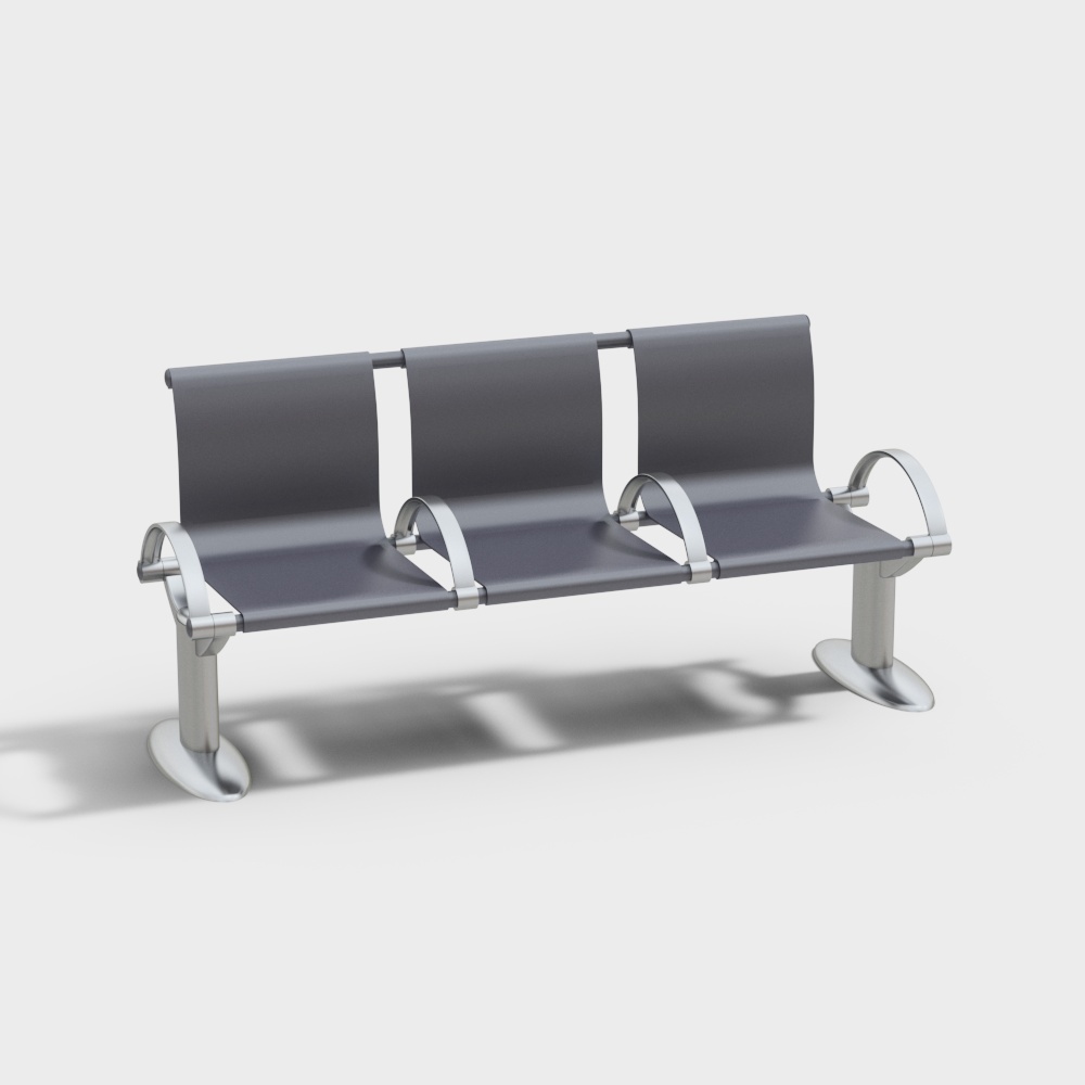 现代不锈钢公共三排椅休息椅等候椅 (1)