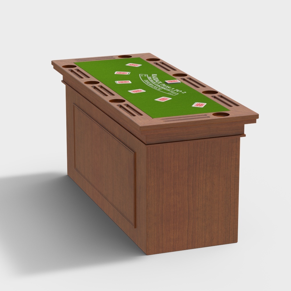 现代炸金花游戏桌3D模型