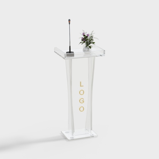 Modern transparent podium