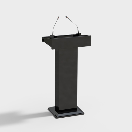Modern black square podium