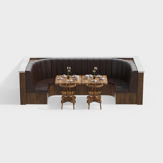 Luxury Booth Seating,Seats & Sofas,Brown