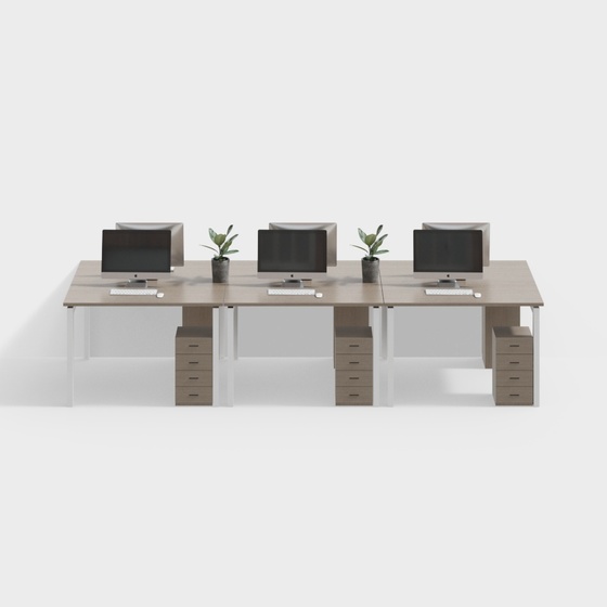 Modern office area log desk