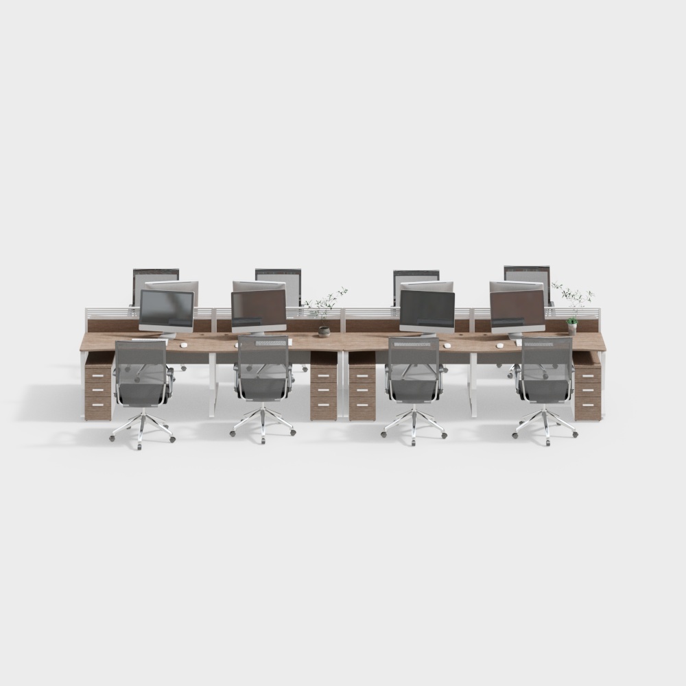 现代办公室环境办公桌椅