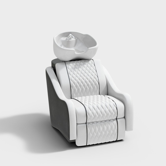 Modern white shampoo chair