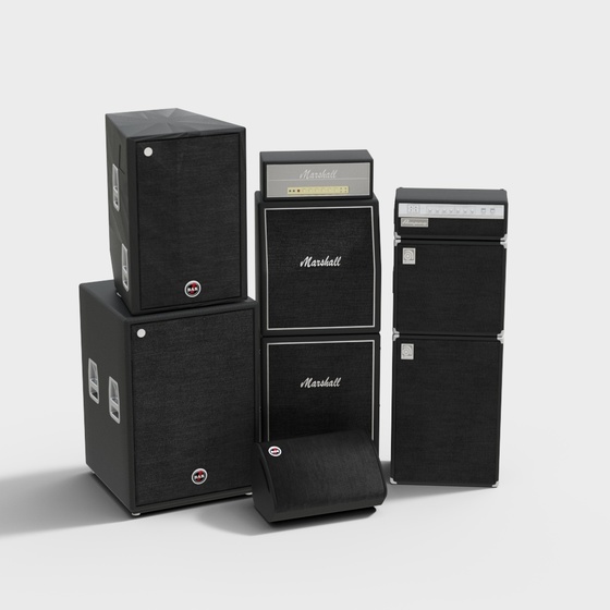 Black Modern Stage 3D Model