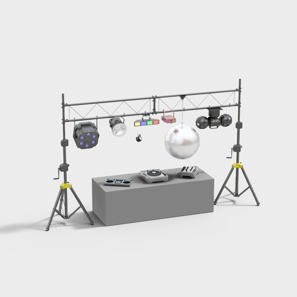 现代音响调音台组合3D模型