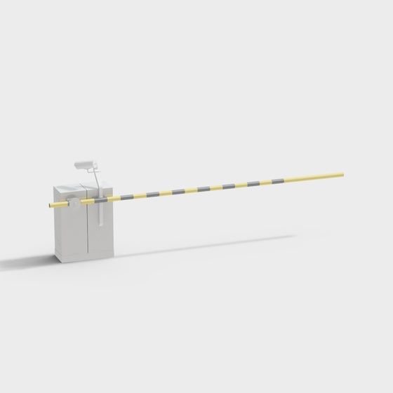 Modern single pole gate 3D model, Modern single pole gate free model