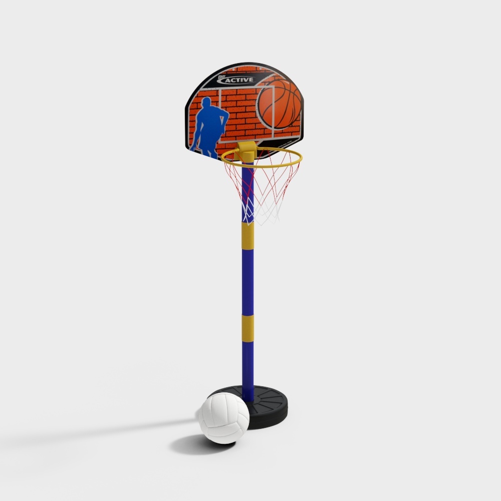 现代小孩篮球框3D模型