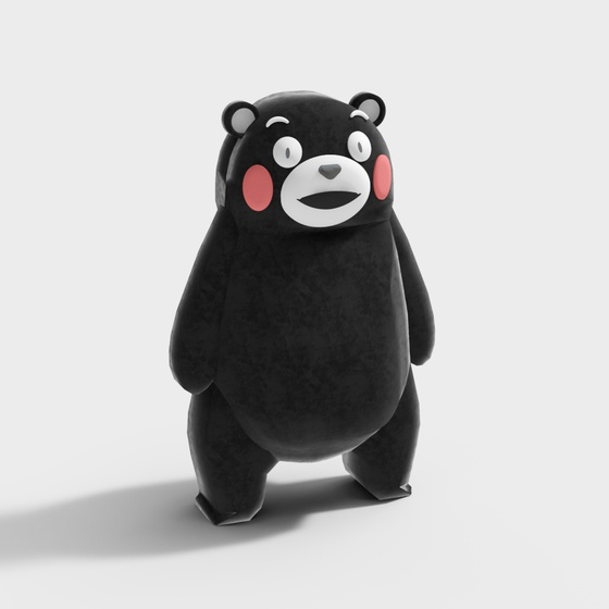 Modern children's black bear plush toy doll