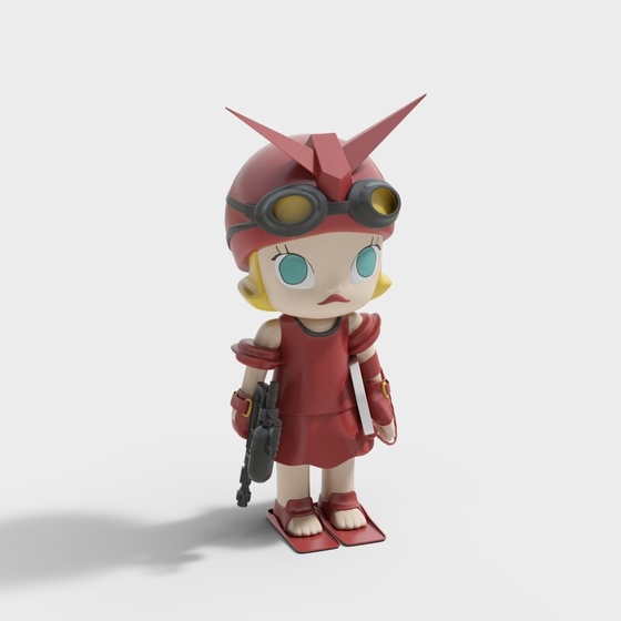 Modern toy red girl