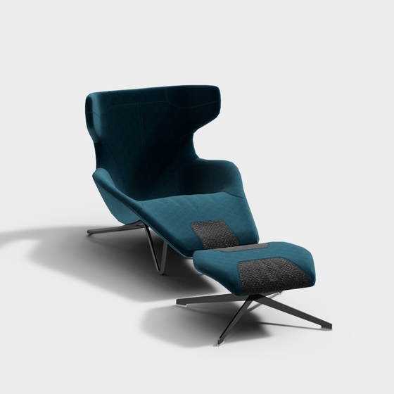 Scandinavian Deck Chair,Recliners,Recliners,blue