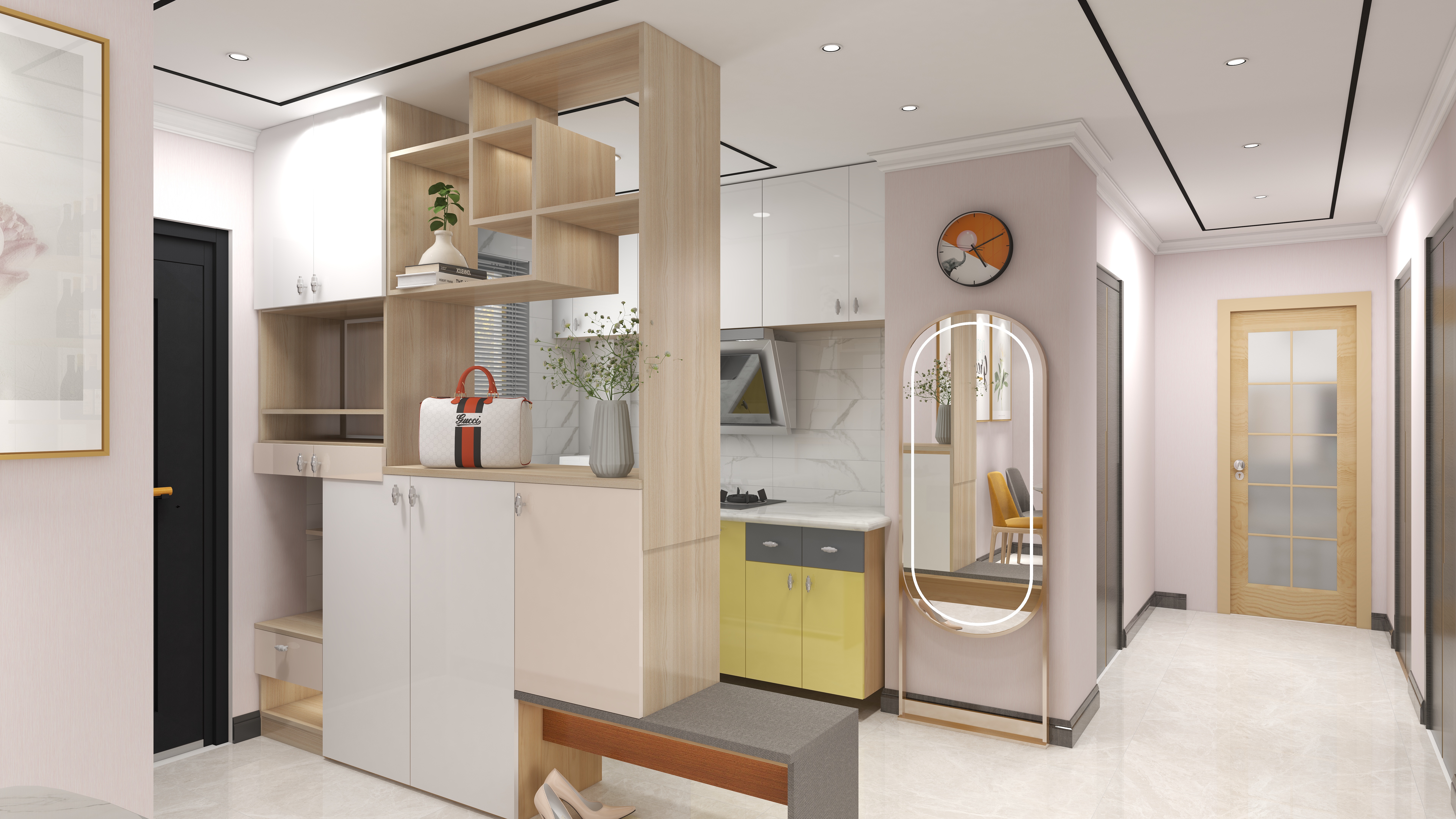 梦想创新工作室-德信海德公园83.00㎡A2’3室2厅1卫1厨-装修设计方案