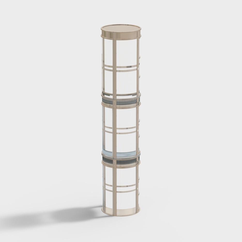 现代电梯观光梯3D模型