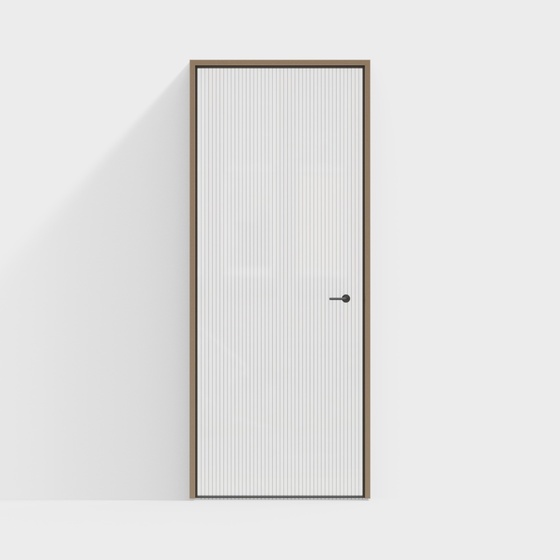 Minimalist modern glass striped door