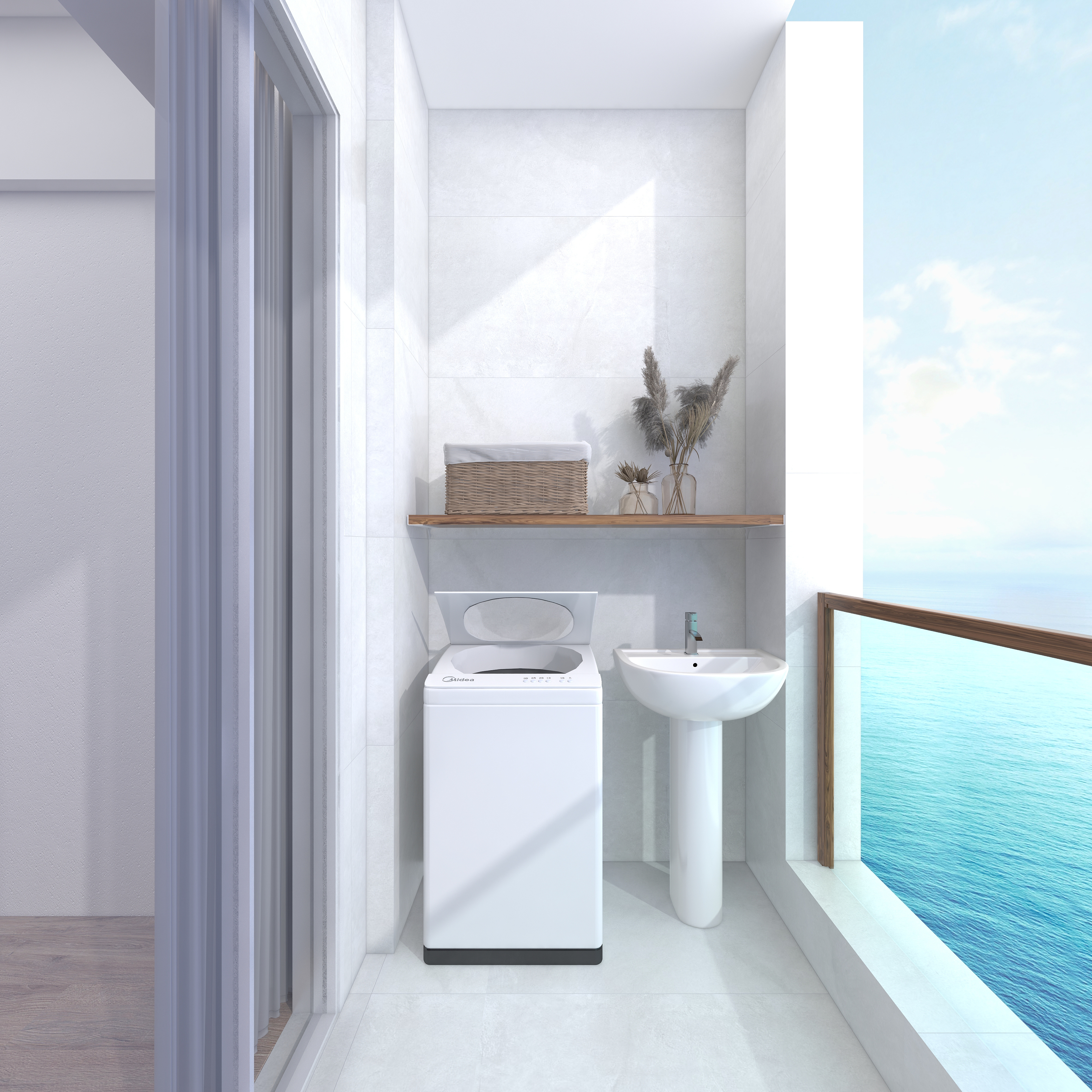 湛智华-工装民宿158平4房一层阳台装修效果图第2张