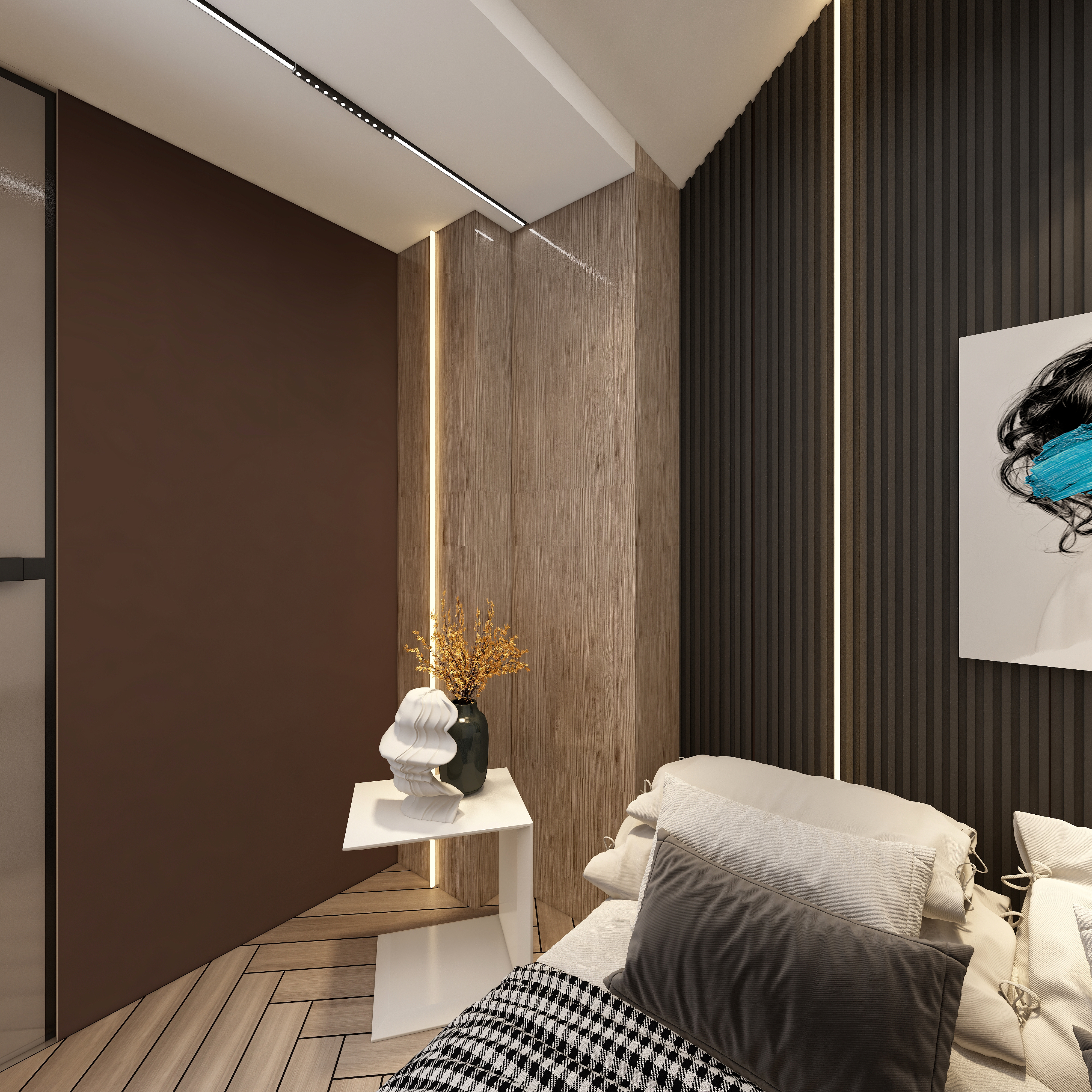 FAKAS-雅致黑白灰--【Euphoria】一层保姆房装修效果图第3张