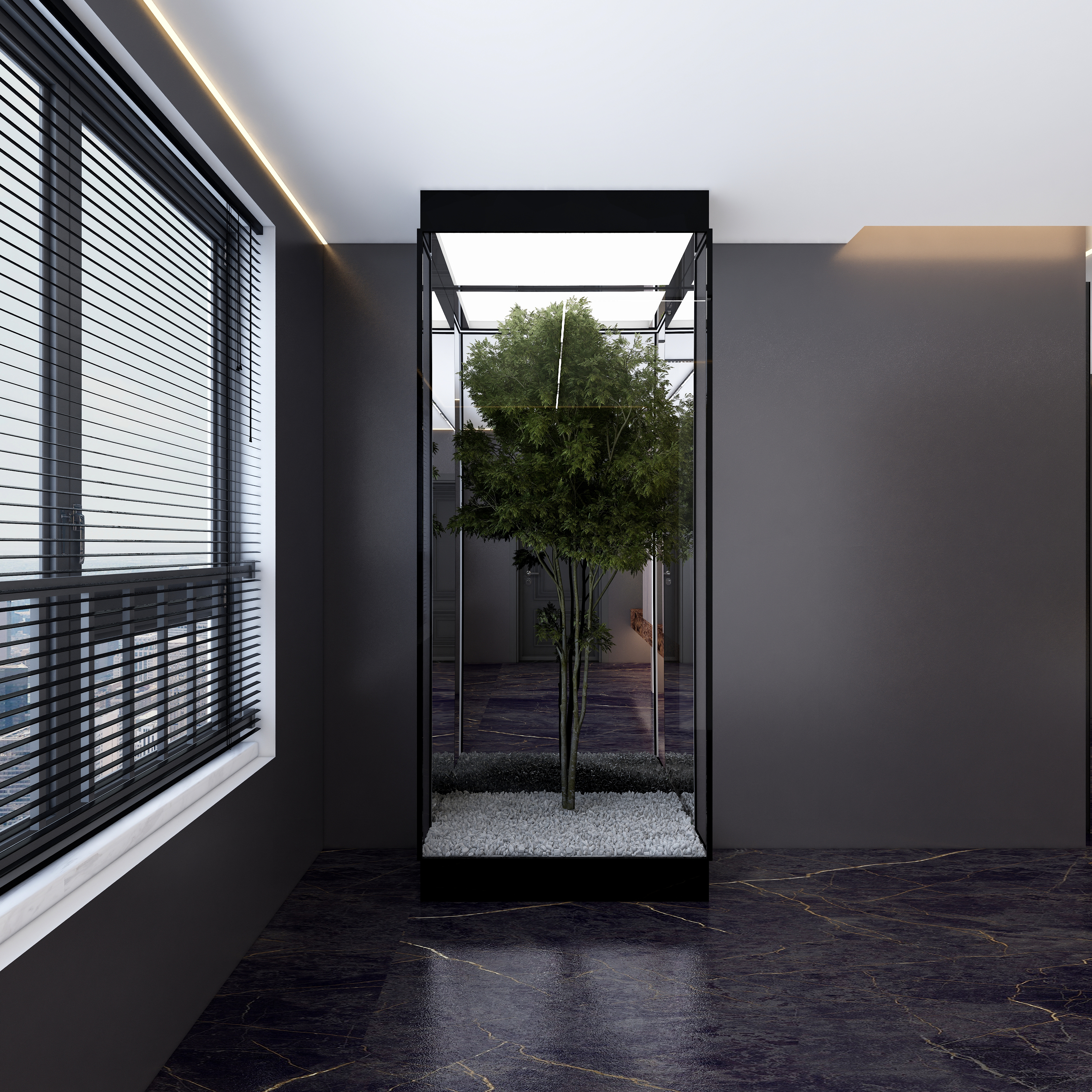 FAKAS-雅致黑白灰--【Euphoria】一层进门玄关装修效果图第4张