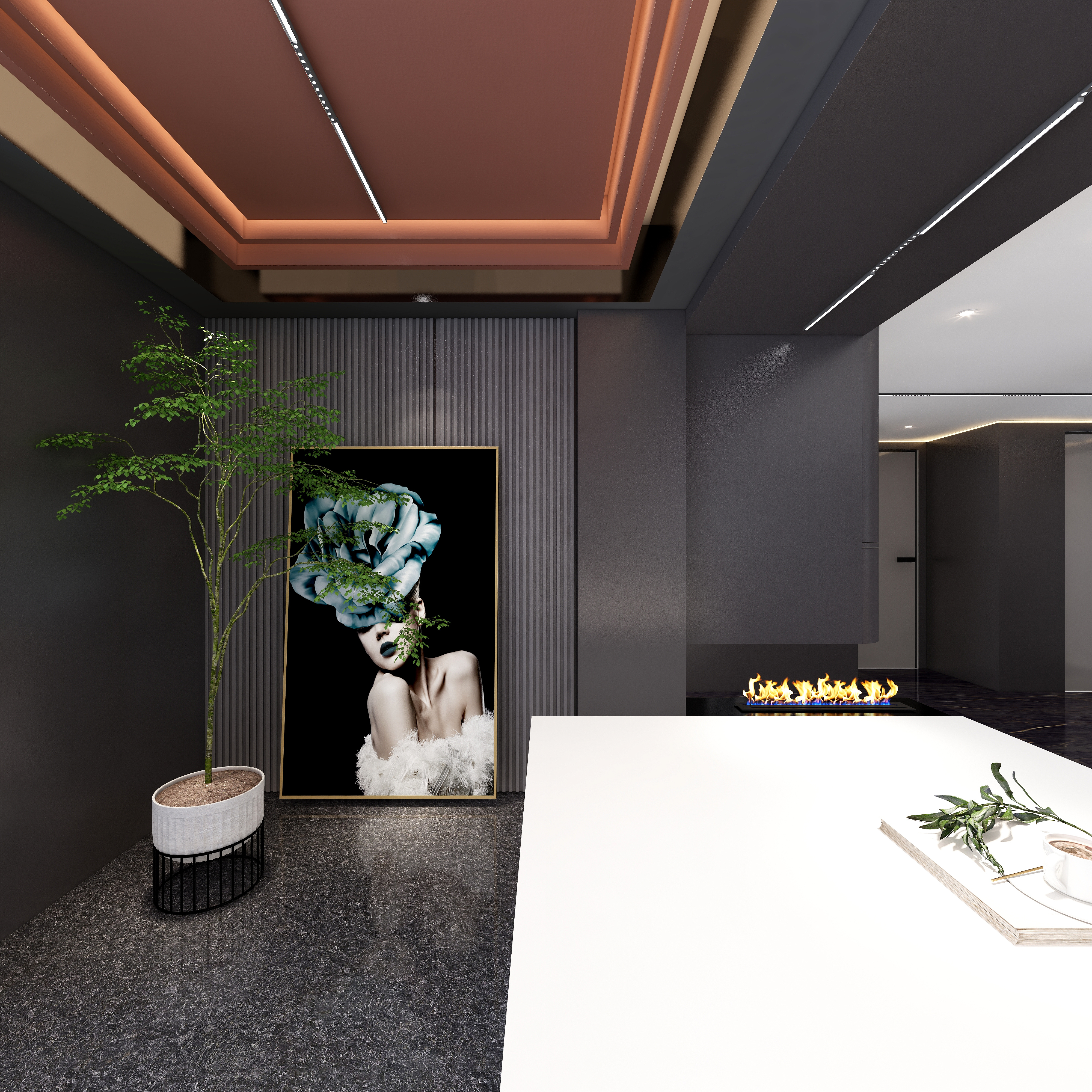 FAKAS-雅致黑白灰--【Euphoria】一层餐厅装修效果图第4张