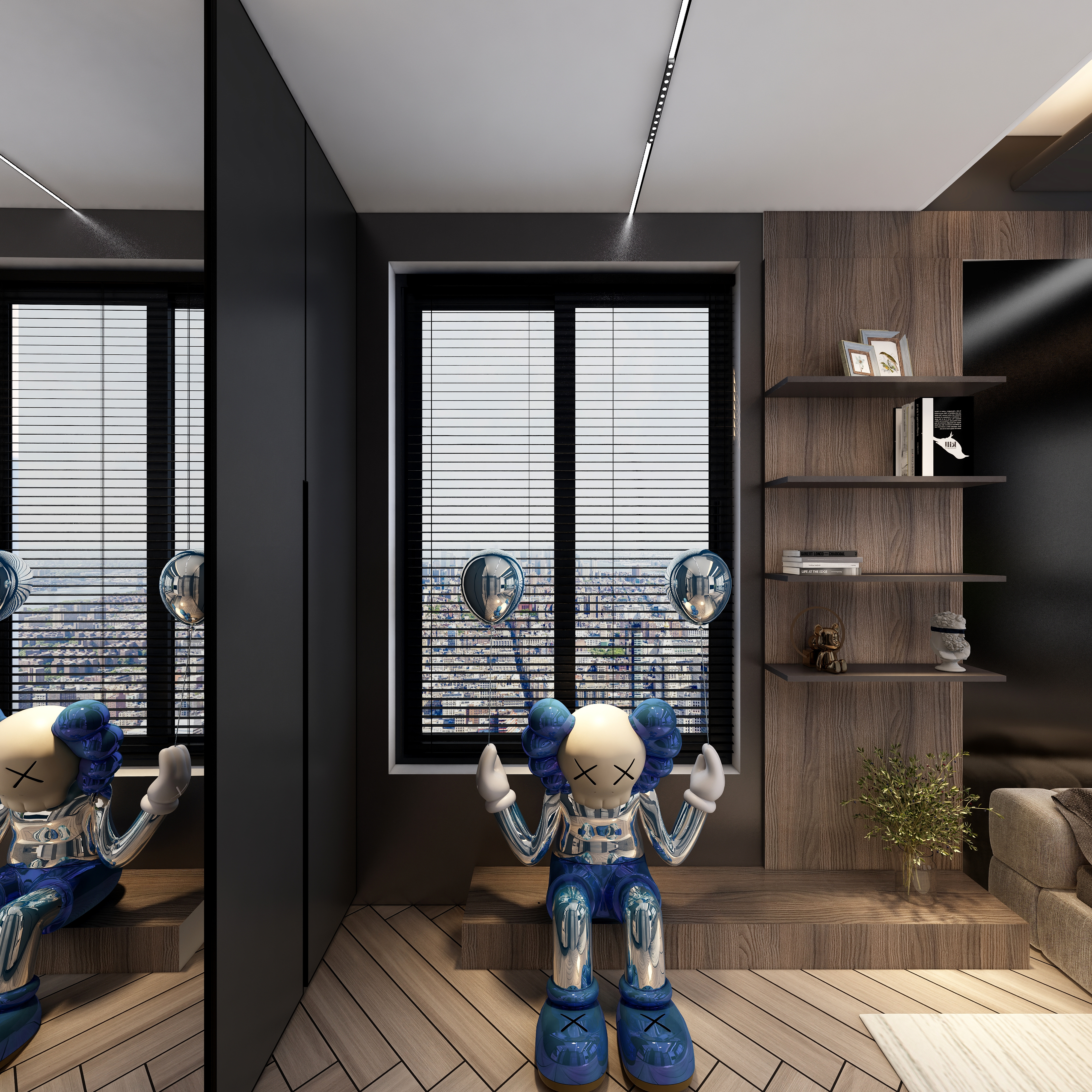 FAKAS-雅致黑白灰--【Euphoria】二层客卧装修效果图第4张